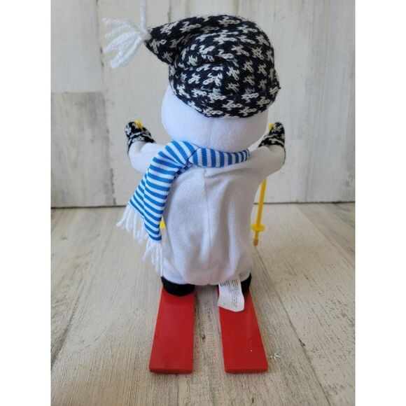 Ski skiing singing snowman AS IS plush Xmas decor - Picture 5 of 9